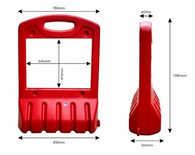 BIG RECTANGLE ROAD BARRIERS